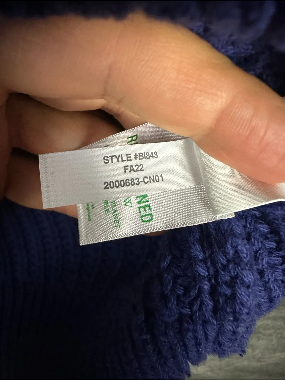 J.Crew Heritage Cotton Shaker-Stitch Fisherman Crewneck Sweater M Vivid Navy